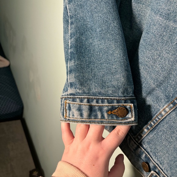 Lucky Star Vintage Denim Jean Vest with Frayed Hems Size L Large - Picture 11 of 14